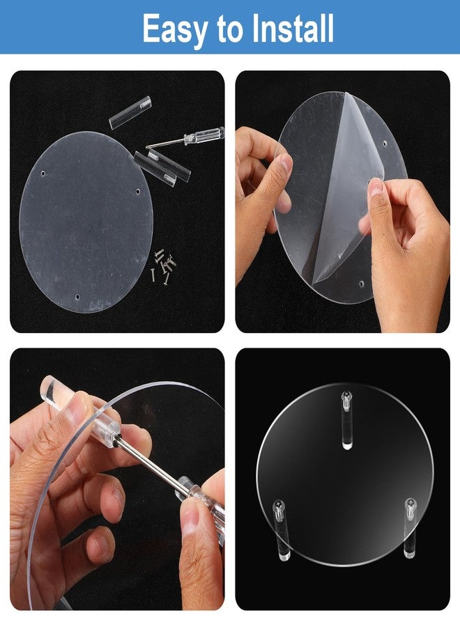 AojSup 6 Pcs Clear Acrylic Risers Display Stands, Round Transparent Acrylic Risers for Display with 3 Sizes (5"/5.9"/7.9" Diameter) for Cake, Jewelry, Collectibles, Cupcakes, Figures, Home Decor - Image 5